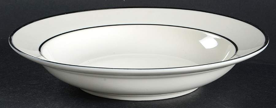 Basic Black Rim Soup Bowl by Sakura-1