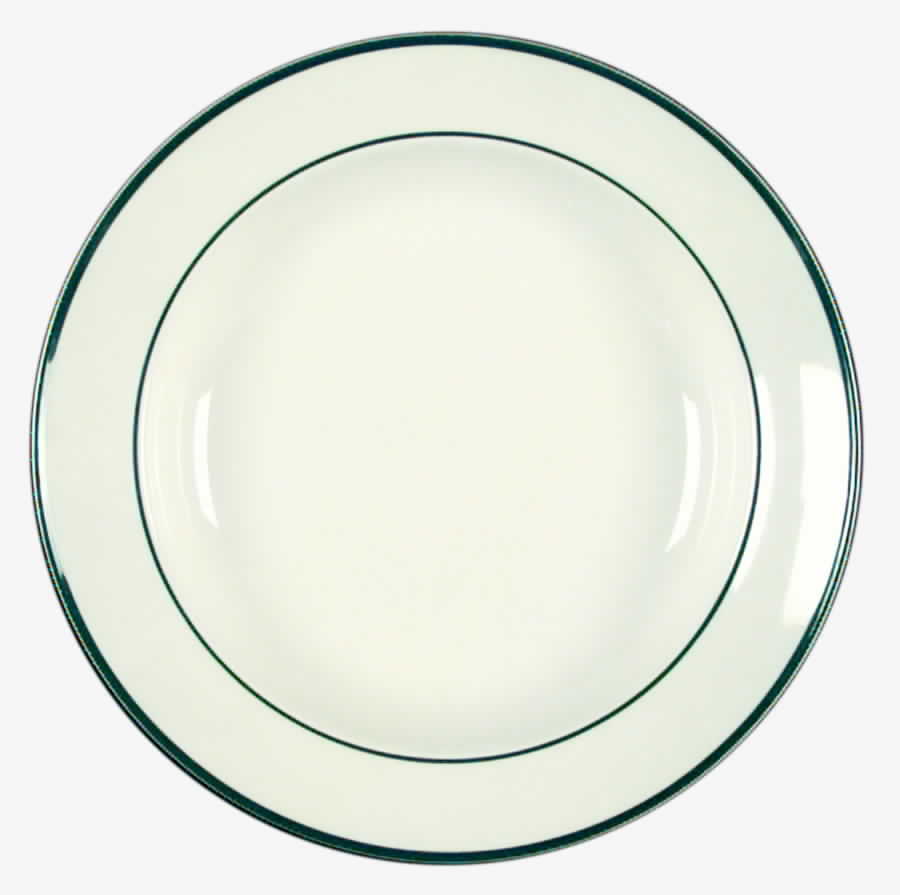 Basic Green Rim Soup Bowl by Sakura-1