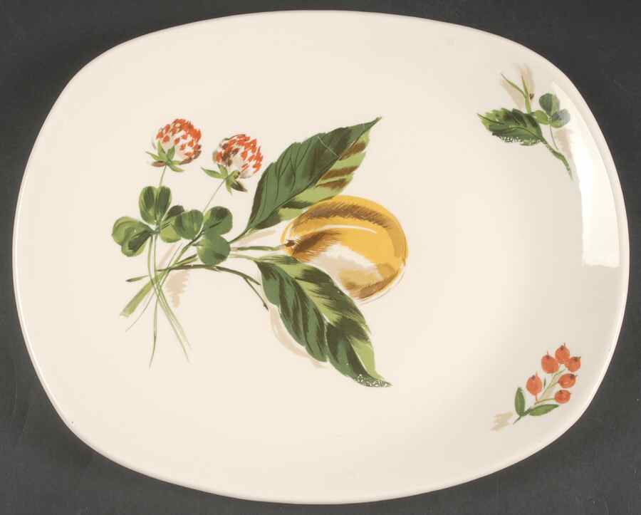 Peach and Clover 13" Rectangular Serving Platter by Salem-1