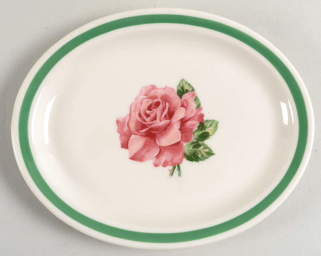 Wild Rose 7" Oval Plate by Syracuse-1