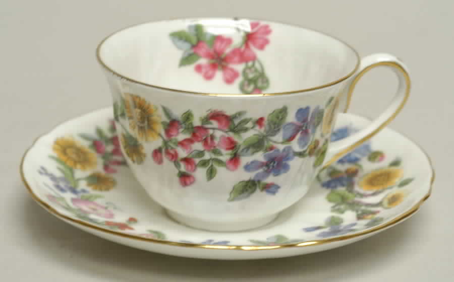 Hedgerow Footed Demitasse Cup & Saucer Set by Shelley-1