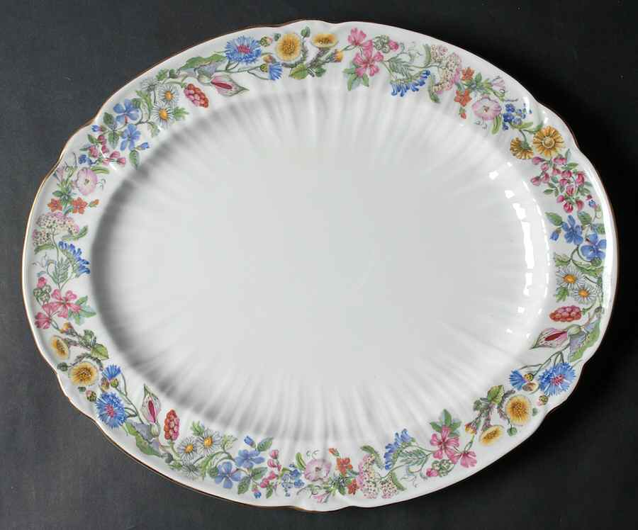 Hedgerow 14" Oval Serving Platter by Shelley-1