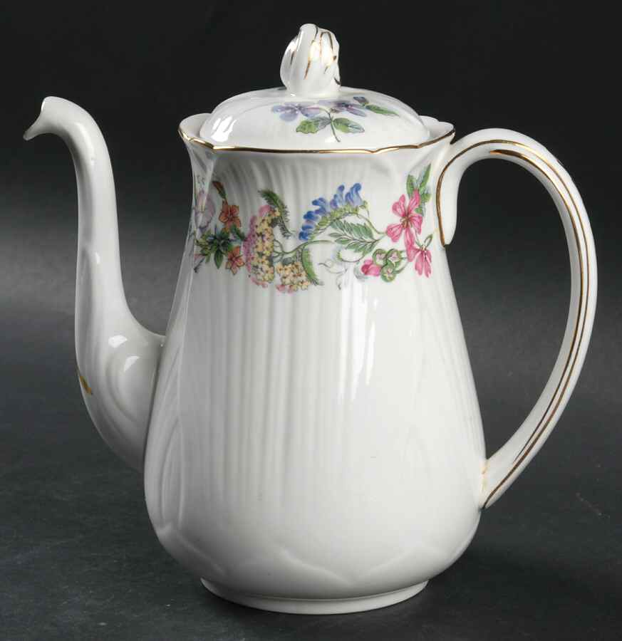 Hedgerow Coffee Pot & Lid by Shelley-1