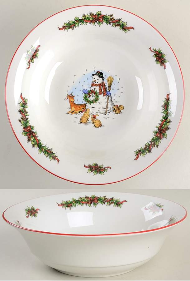 Snowman 9" Round Vegetable Bowl by Salem-1