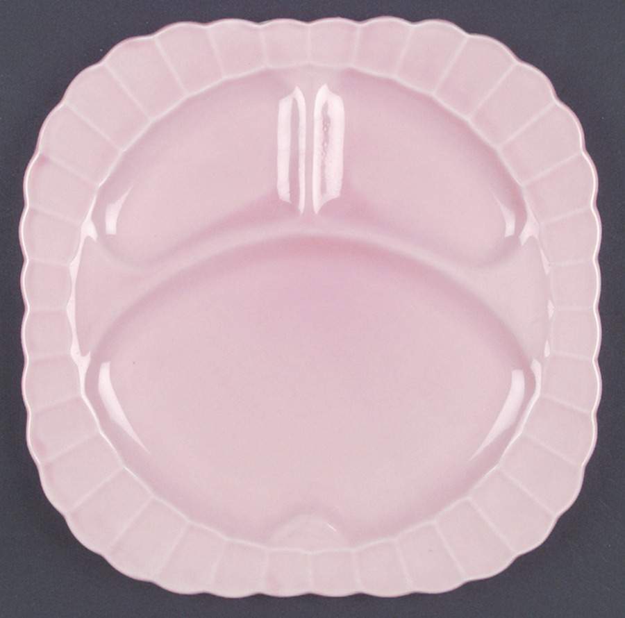 Doric Pink Grill Plate by Sebring Pottery-1