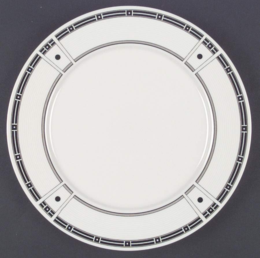 Domino Gray Dinner Plate by Sango-1