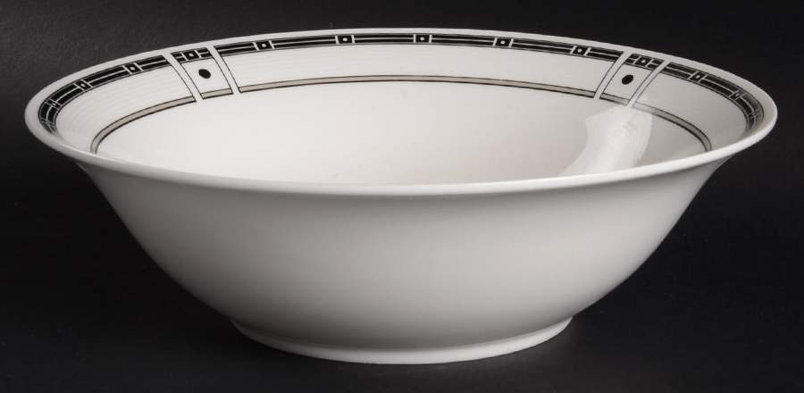 Domino Gray 9" Round Vegetable Bowl by Sango-1