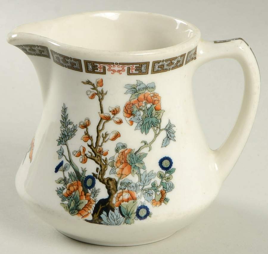 Indian Tree Orange Flowers Creamer by Syracuse-1