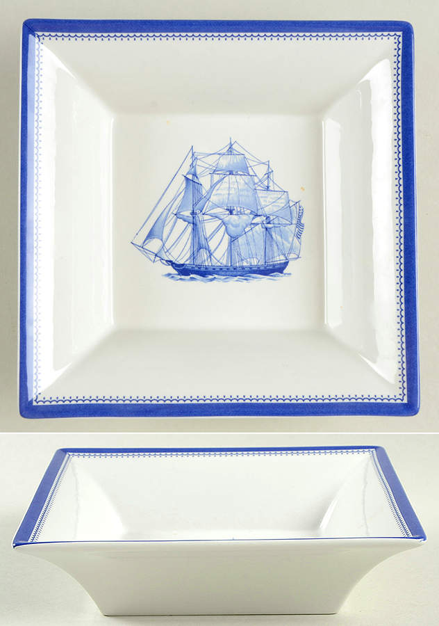 Blue Clipper 6" Square Tray by Spode-1