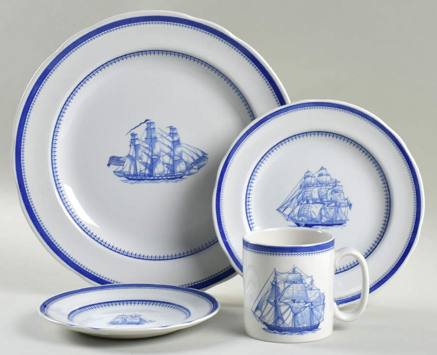 Blue Clipper 4 Piece Place Setting by Spode-1