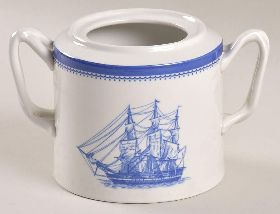 Blue Clipper Sugar Bowl No Lid by Spode-1