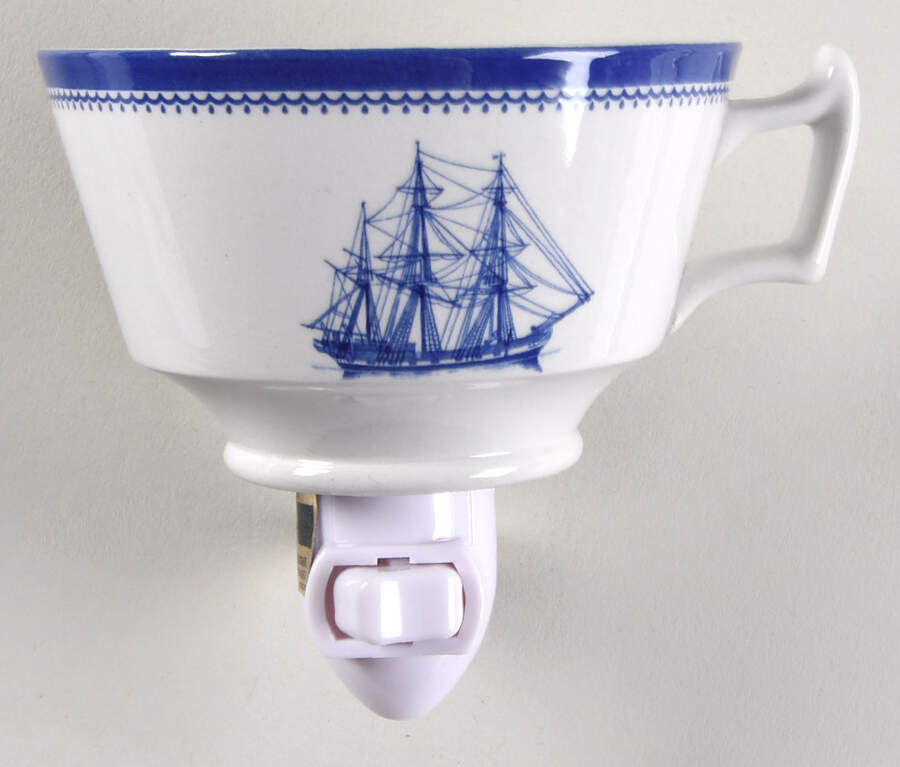 Blue Clipper 1 5/8" + cup (H) Night Light/Cup HC by Spode-1