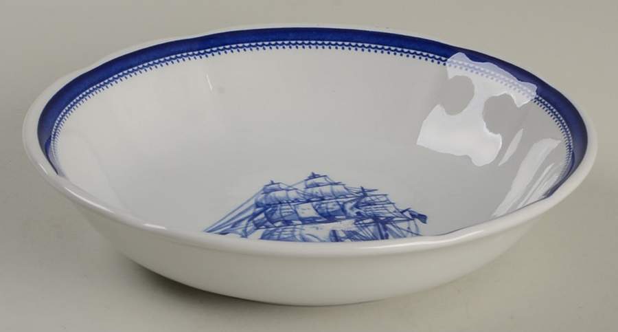 Blue Clipper Coupe Cereal Bowl by Spode-1