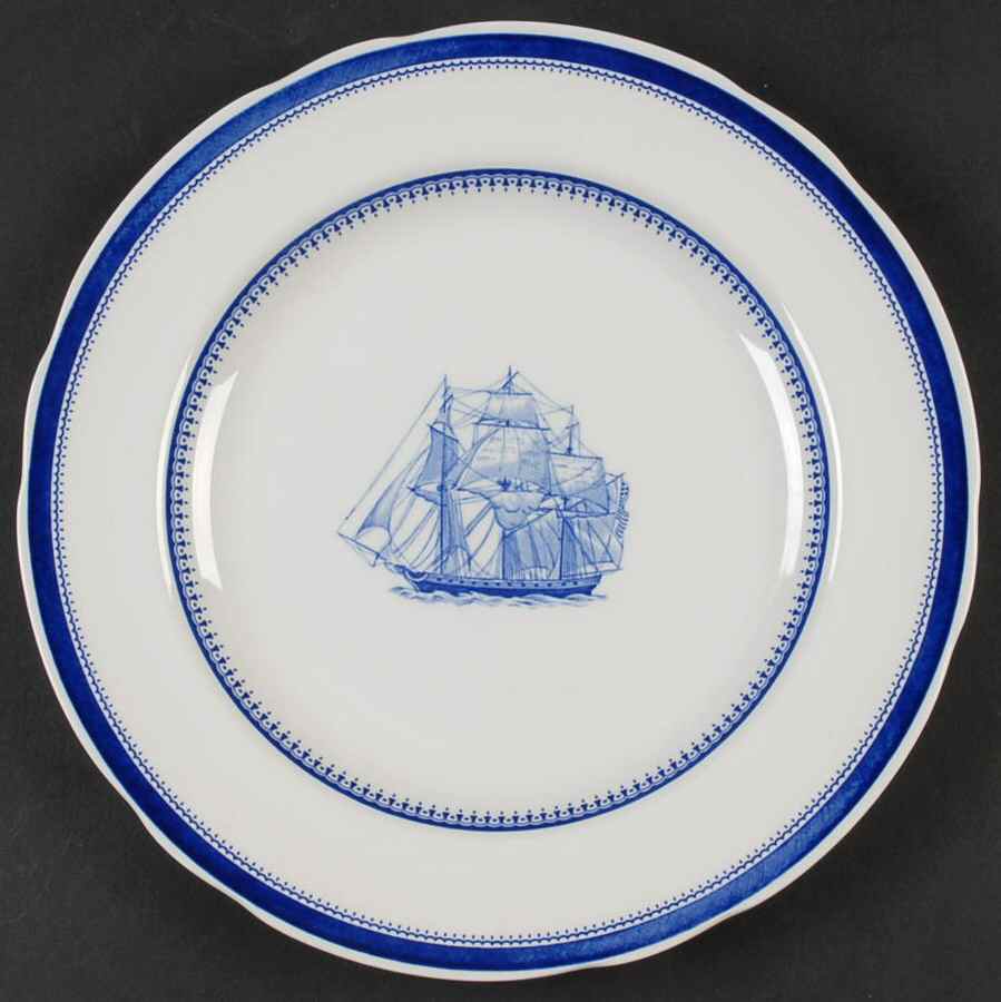 Blue Clipper Luncheon Plate by Spode-1