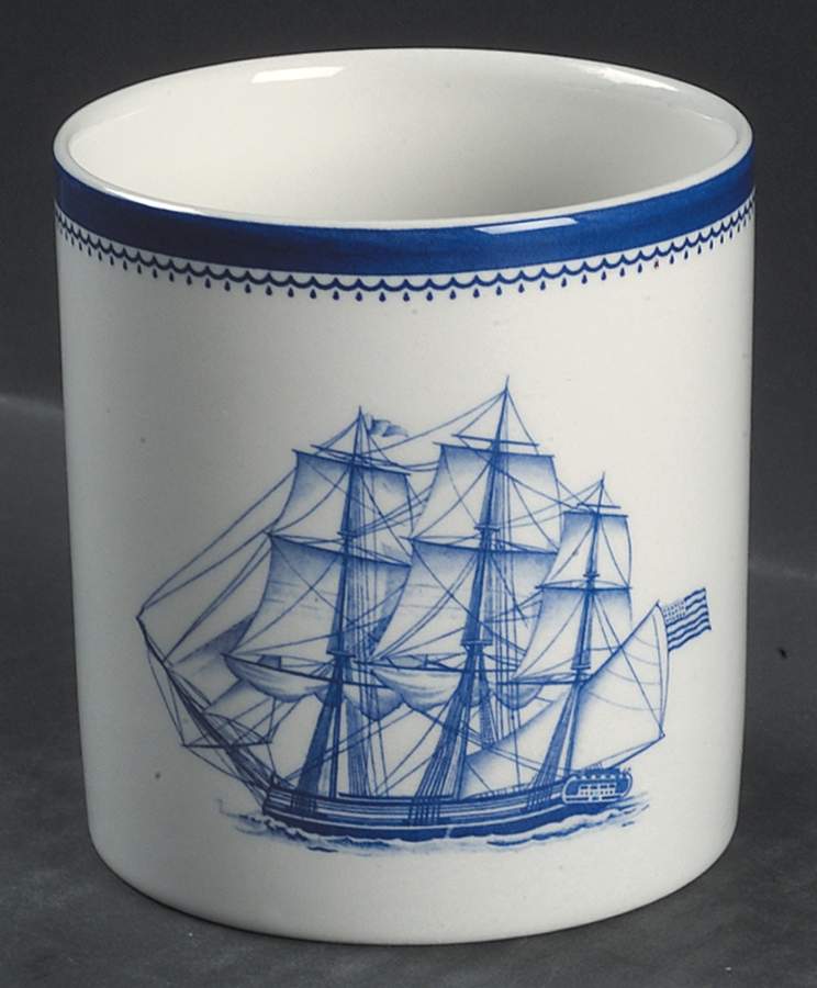 Blue Clipper Pencil/Pen Holder/Cup by Spode-1