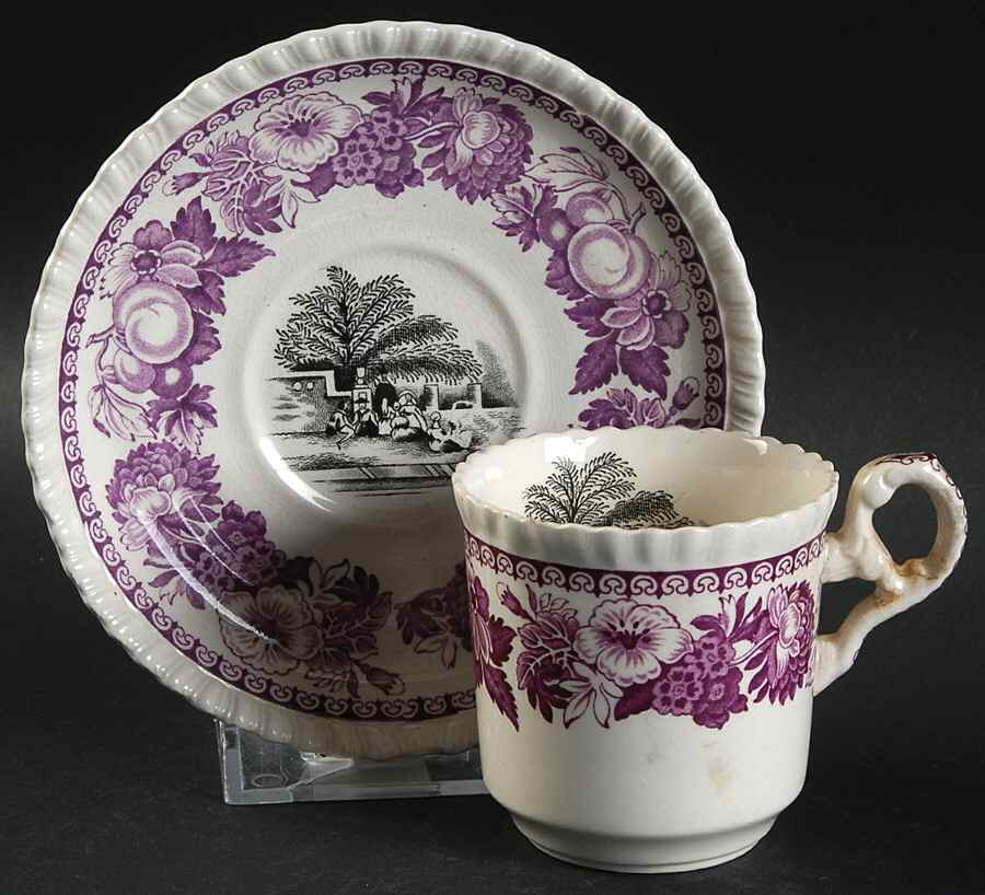 SP119 Flat Demitasse Cup & Saucer Set by Spode-1