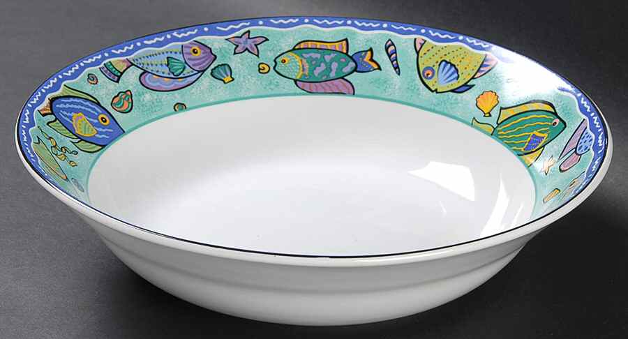 Caribbean Wave 9" Round Vegetable Bowl by Sakura-1