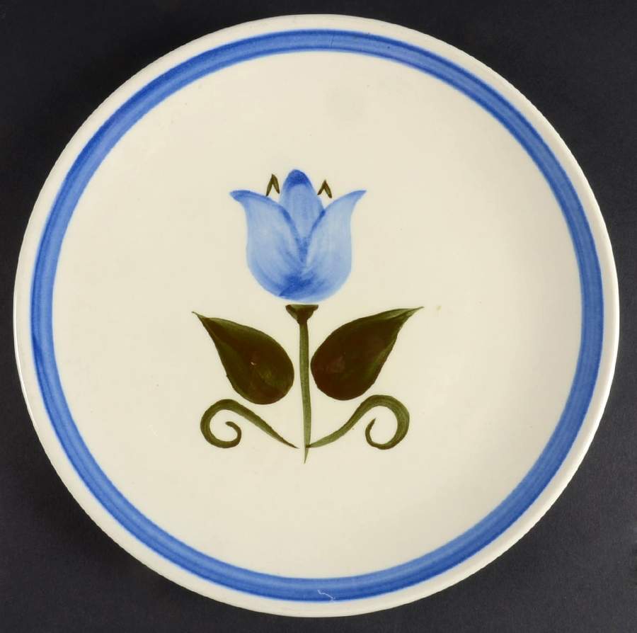 New Tulip Blue Dinner Plate by Stangl-1