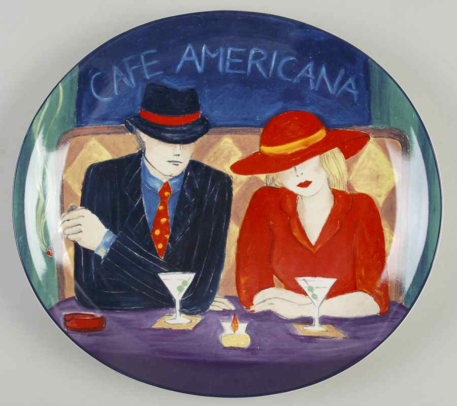 Cafe Americana 12" Chop Plate (Round Platter) by Sango-1
