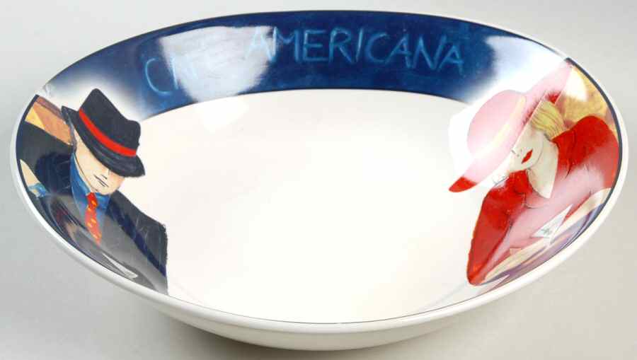 Cafe Americana 9" Round Vegetable Bowl by Sango-1