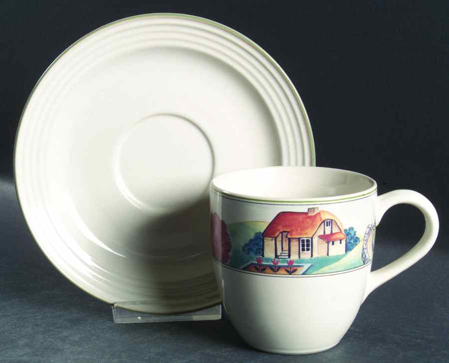 Seasons Spring Flat Cup & Saucer Set by Studio Nova-1