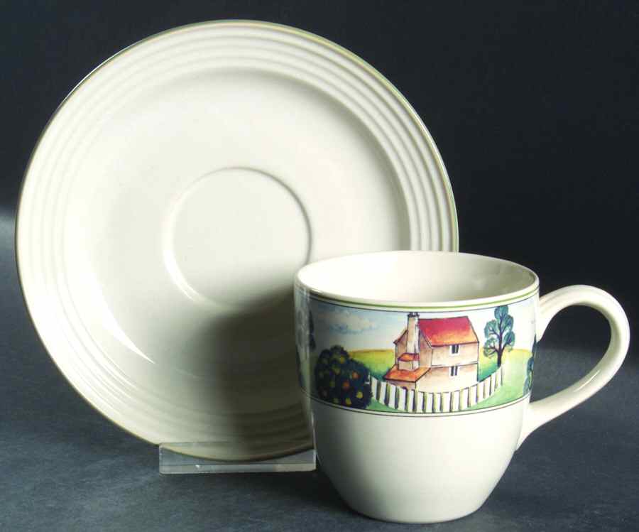 Seasons Summer Flat Cup & Saucer Set by Studio Nova-1