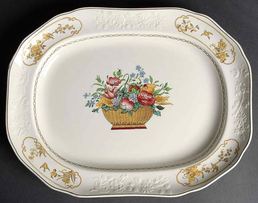 2-7199 14" Oval Serving Platter by Spode-1