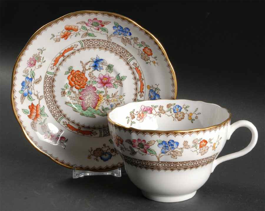 Chinese Rose Oversized Cup & Saucer Set by Spode-1
