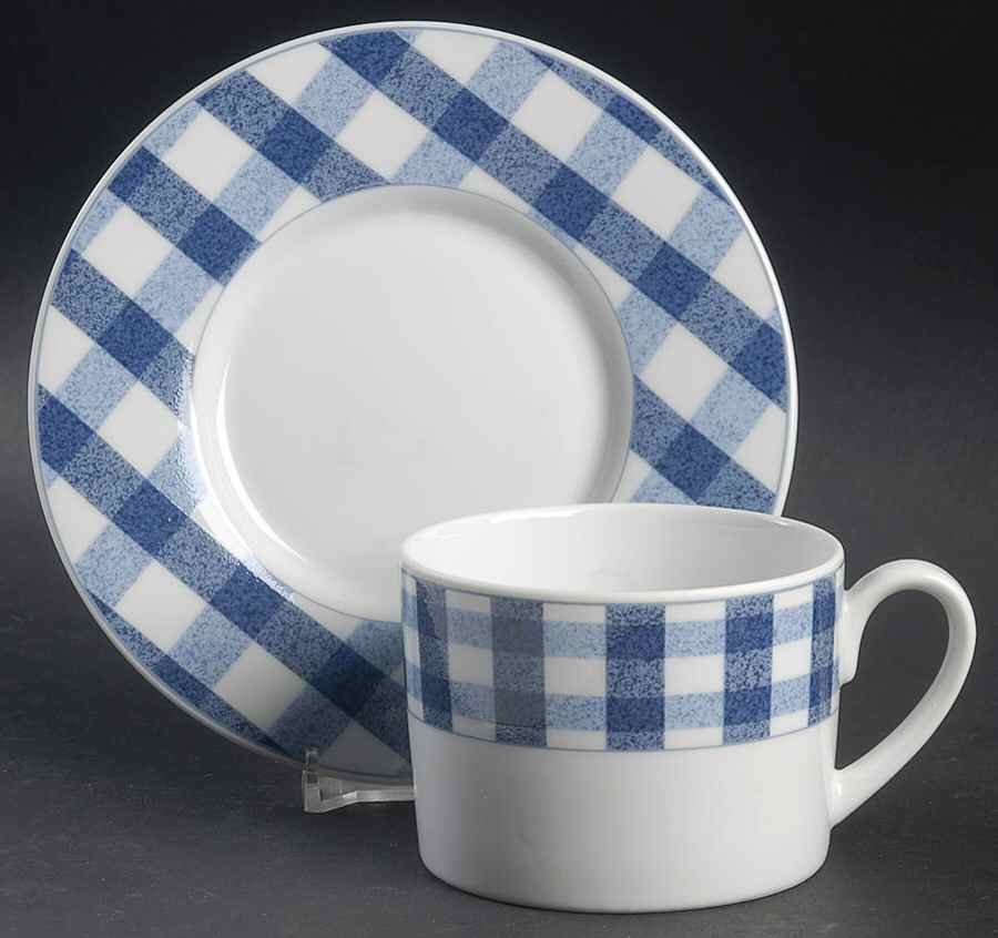 Picnic Blueberry Flat Cup & Saucer Set by Studio Nova-1