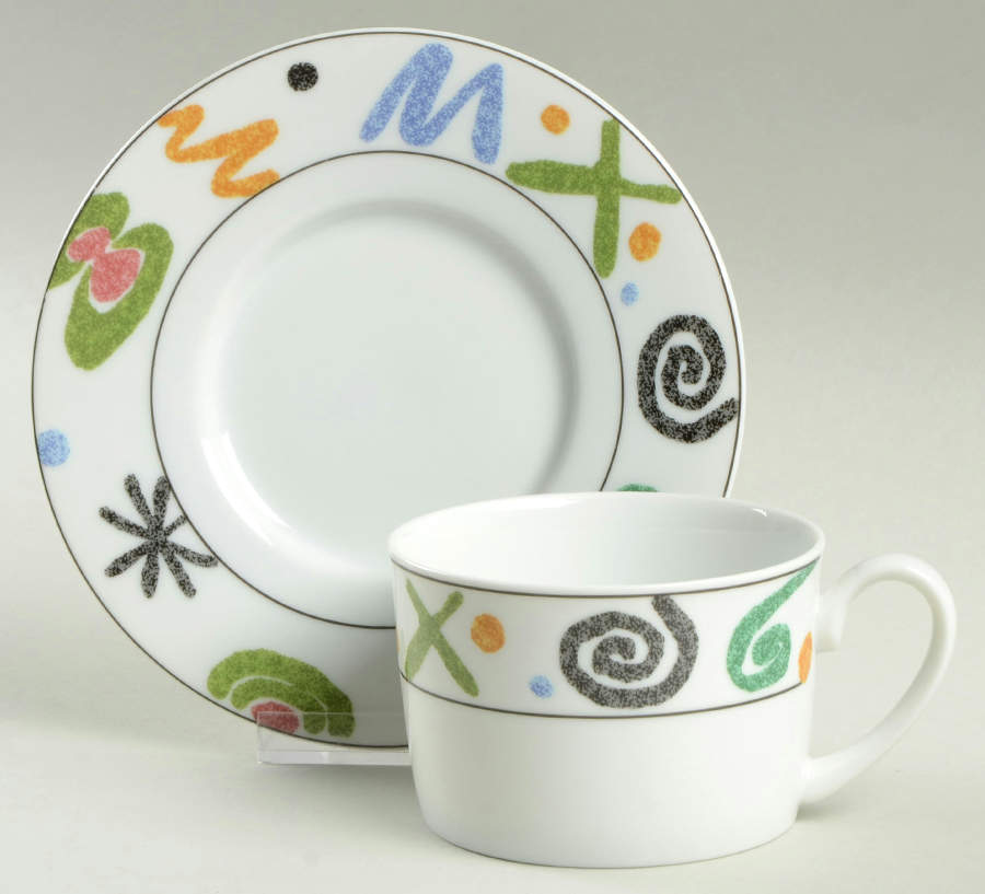 Color Vibe Flat Cup & Saucer Set by Studio Nova-1