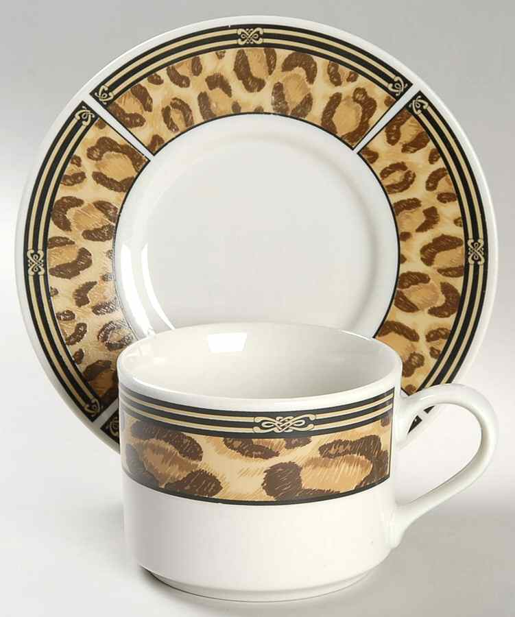 Safari Flat Cup & Saucer Set by Sango-1