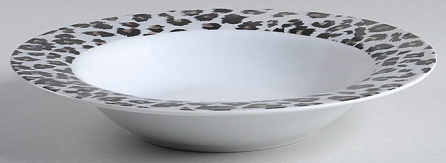 Snow Leopard Rim Soup Bowl by Sakura-1