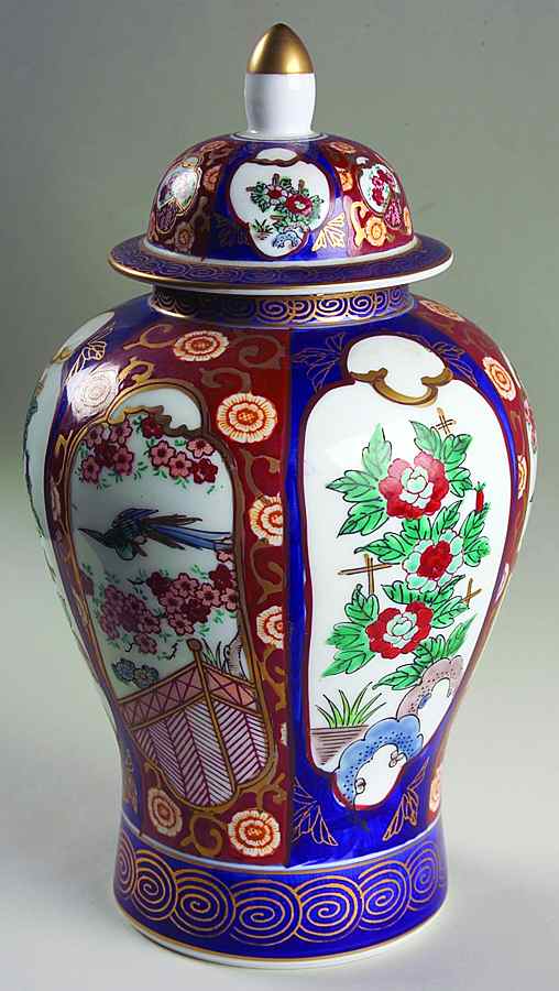 Gold Imari Large Ginger Jar & Lid by Sadek-1