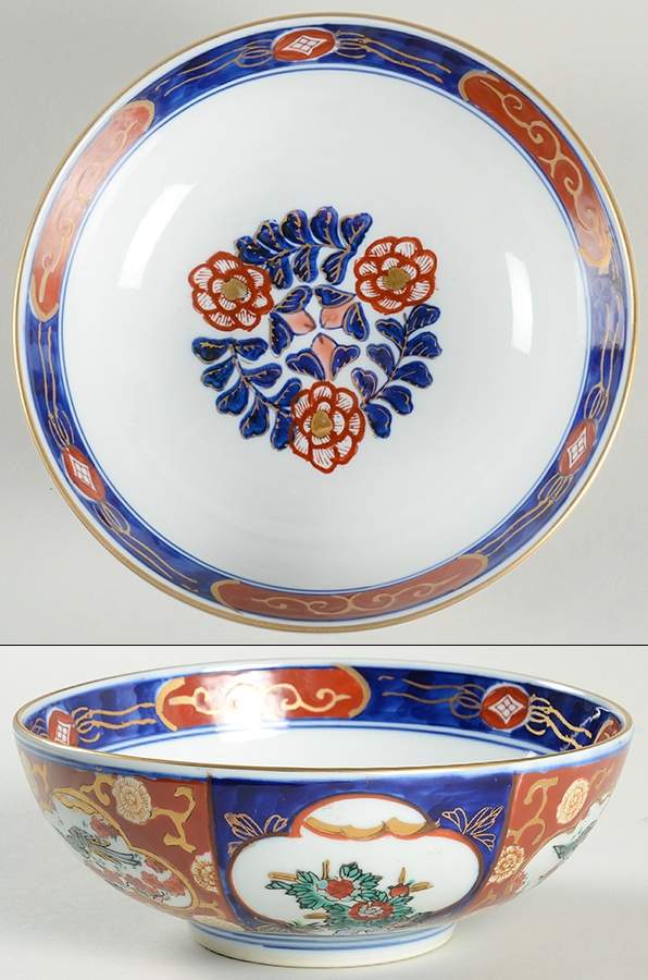 Gold Imari 7" Round Vegetable Bowl by Sadek-1