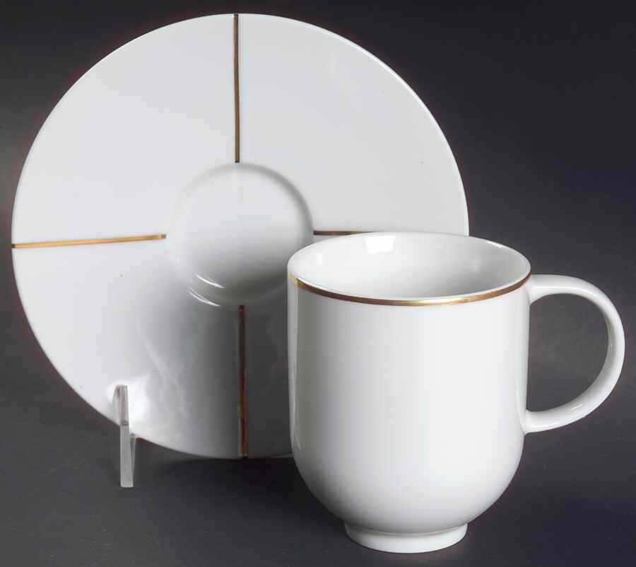 Signature Gold Footed Cup & Saucer Set by Swid Powell-1