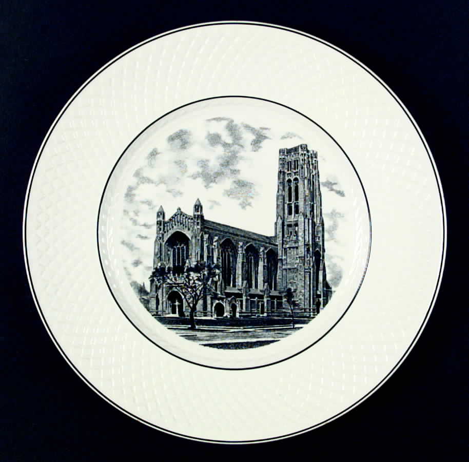 University of Chicago Black (Smooth) Dinner Plate by Spode-1