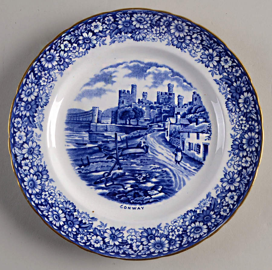 Historical Britain Blue Salad Plate by Sutherland-1
