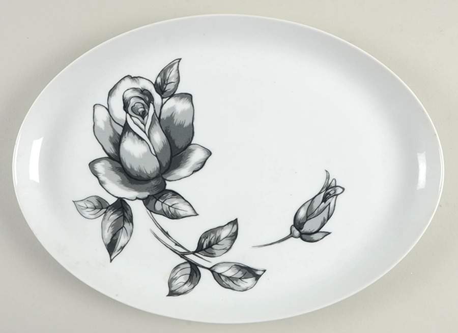 Cancion 14" Oval Serving Platter by Sango-1