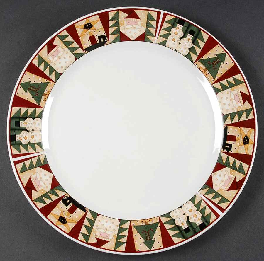 Christmas Patch 12" Chop Plate (Round Platter) by Sakura-1