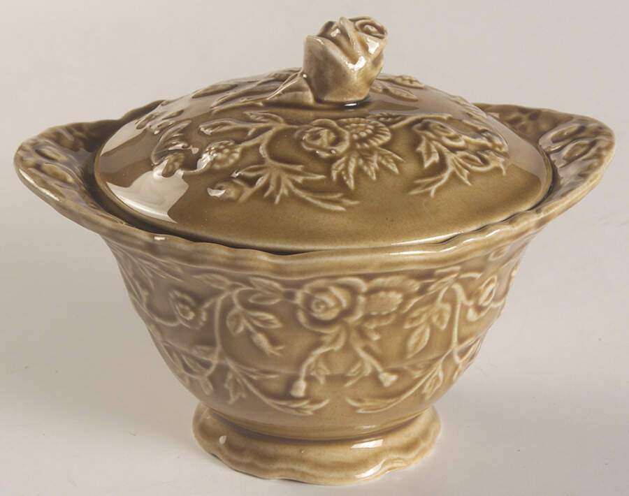 Epicure Cognac Sugar Bowl & Lid by Steubenville-1