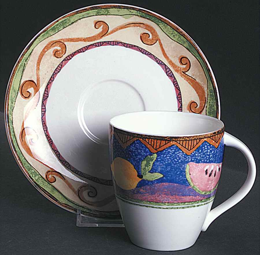 Country Vista Flat Cup & Saucer Set by Studio Nova-1