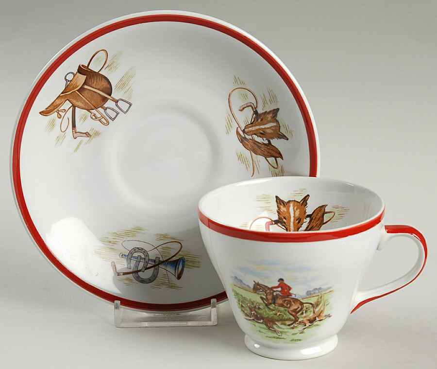 SIM7 Footed Cup & Saucer Set by Simpsons-1