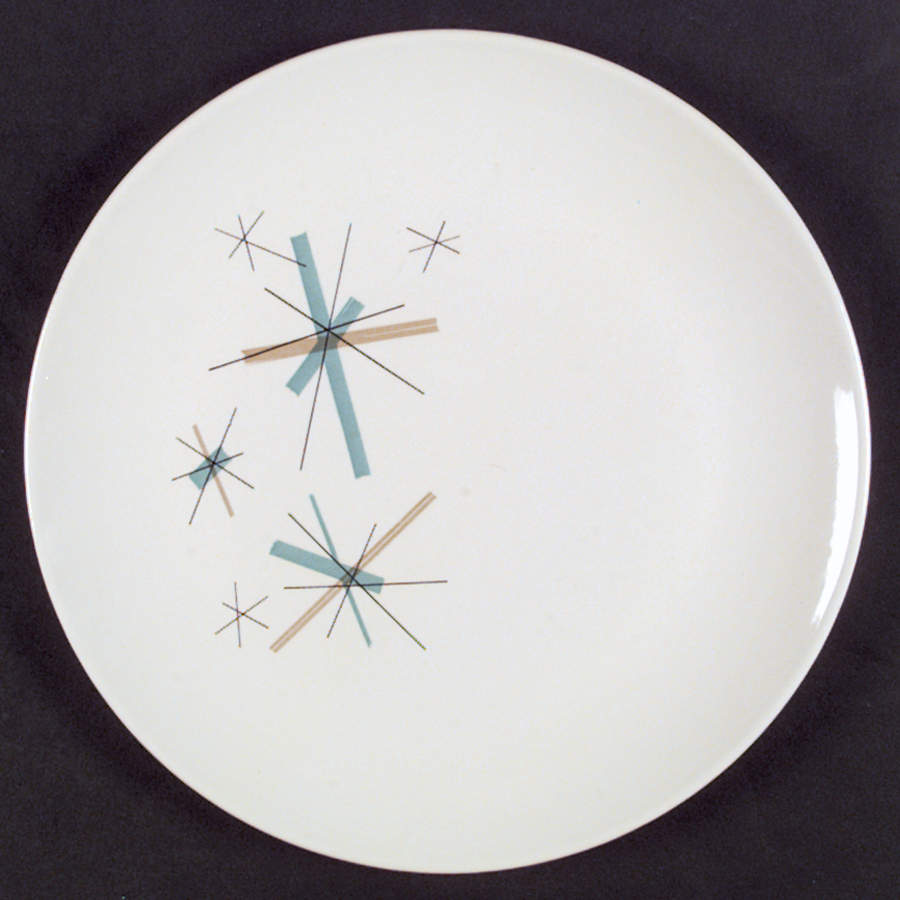Hop Scotch Turquoise Dinner Plate by Salem-1
