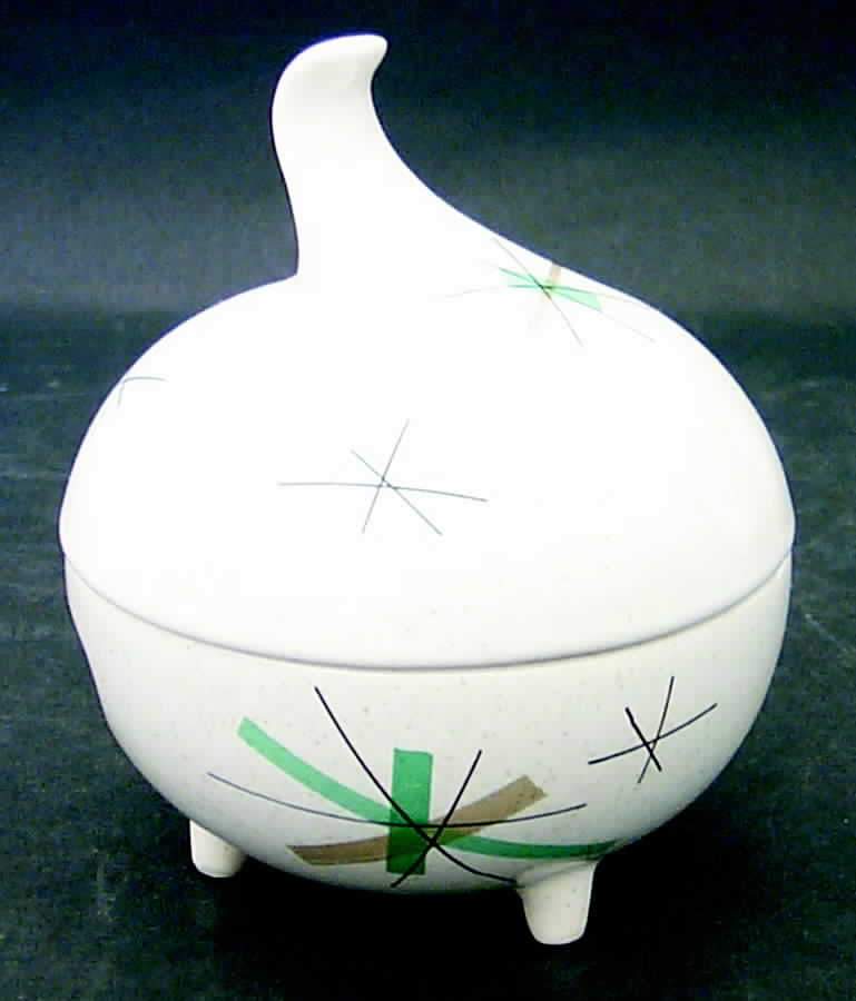 Hop Scotch Turquoise Sugar Bowl & Lid by Salem-1