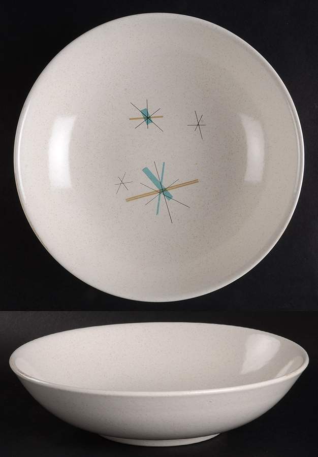 Hop Scotch Turquoise 9" Round Vegetable Bowl by Salem-1