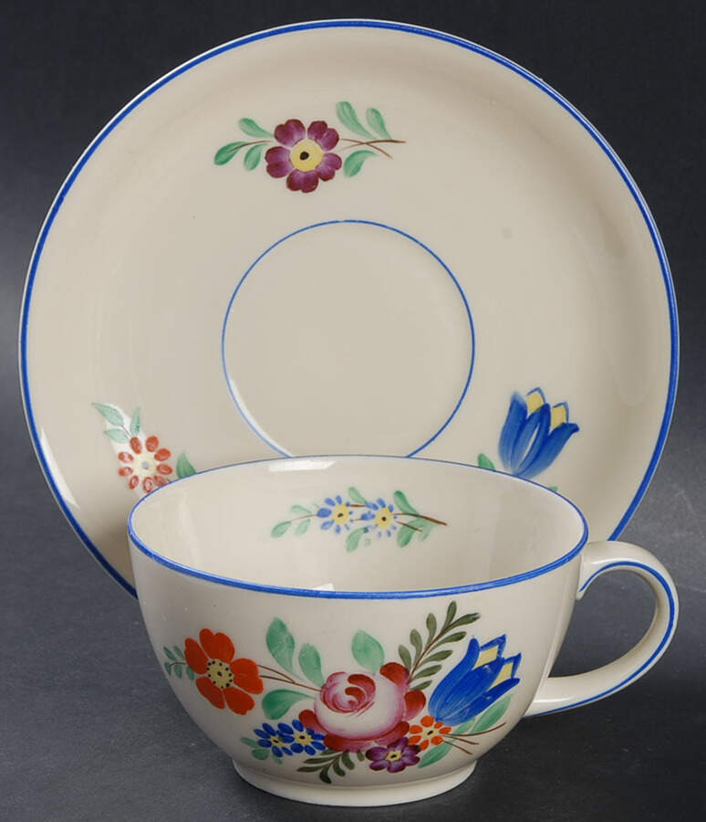 SLT113 Flat Cup & Saucer Set by Seltmann-1