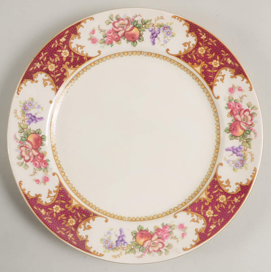 SAW2 Red Luncheon Plate by Sampson Bridgwood-1