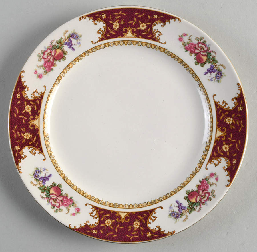 SAW2 Red Salad Plate by Sampson Bridgwood-1