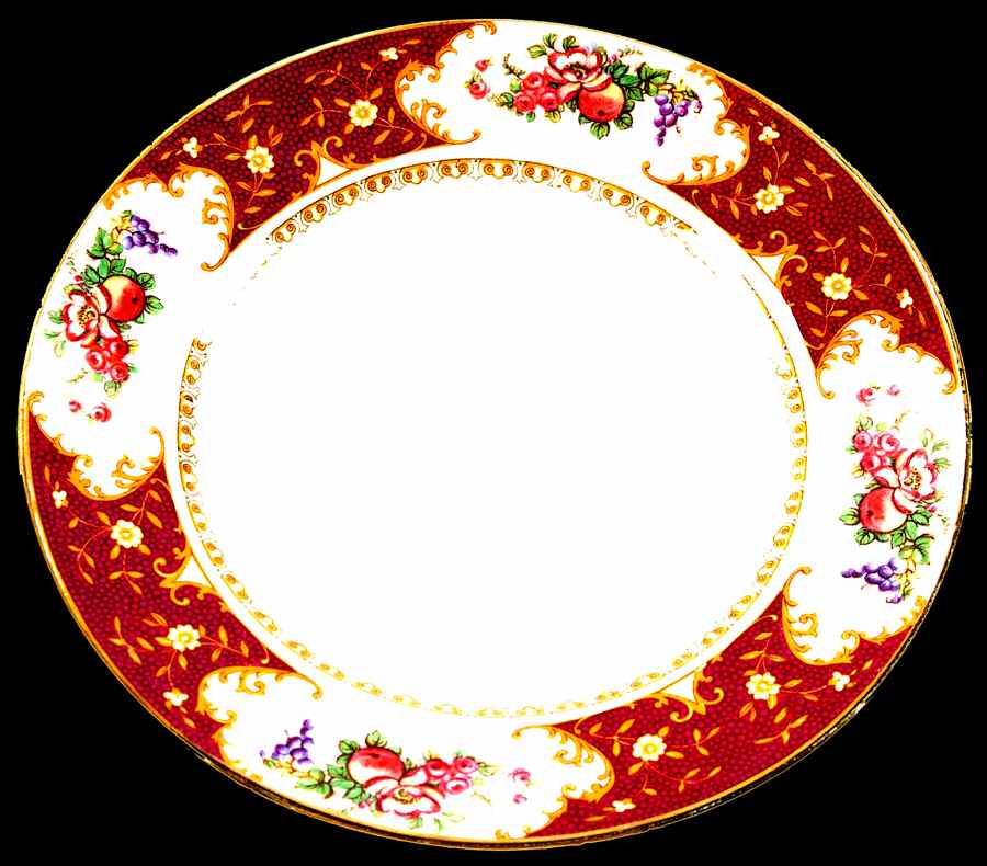 SAW2 Red Bread & Butter Plate by Sampson Bridgwood-1