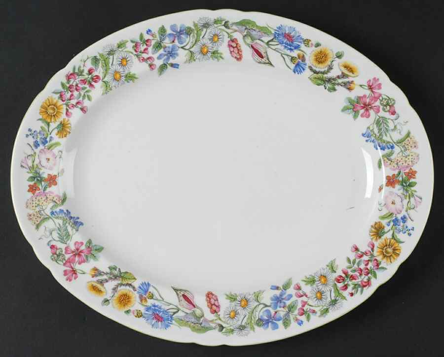 Hedgerow 13" Oval Serving Platter by Shelley-1